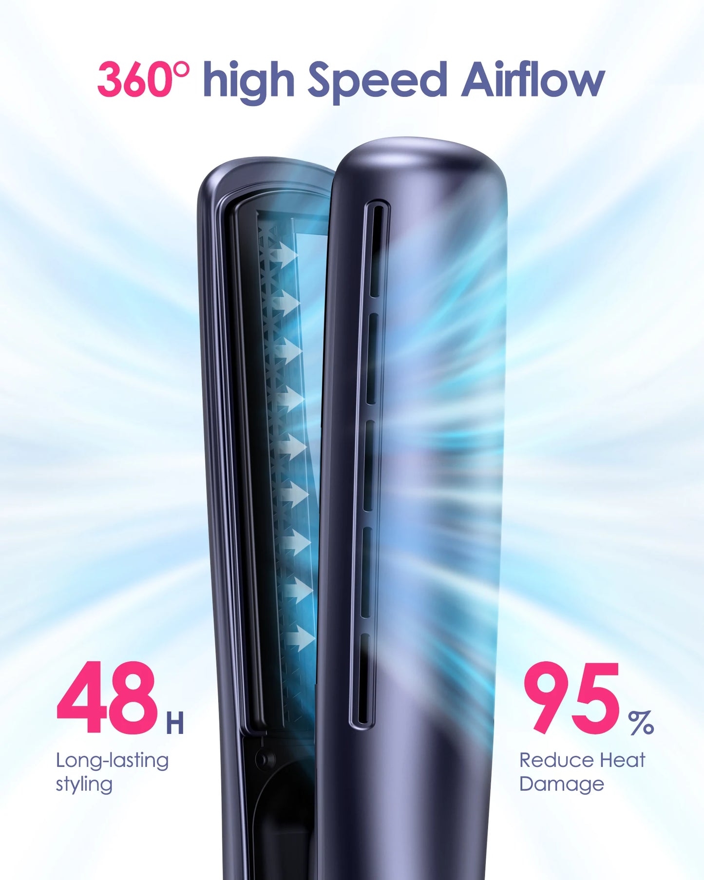 BOPCAL 3 In 1 Cold Air Hair Straightener Ion Curler