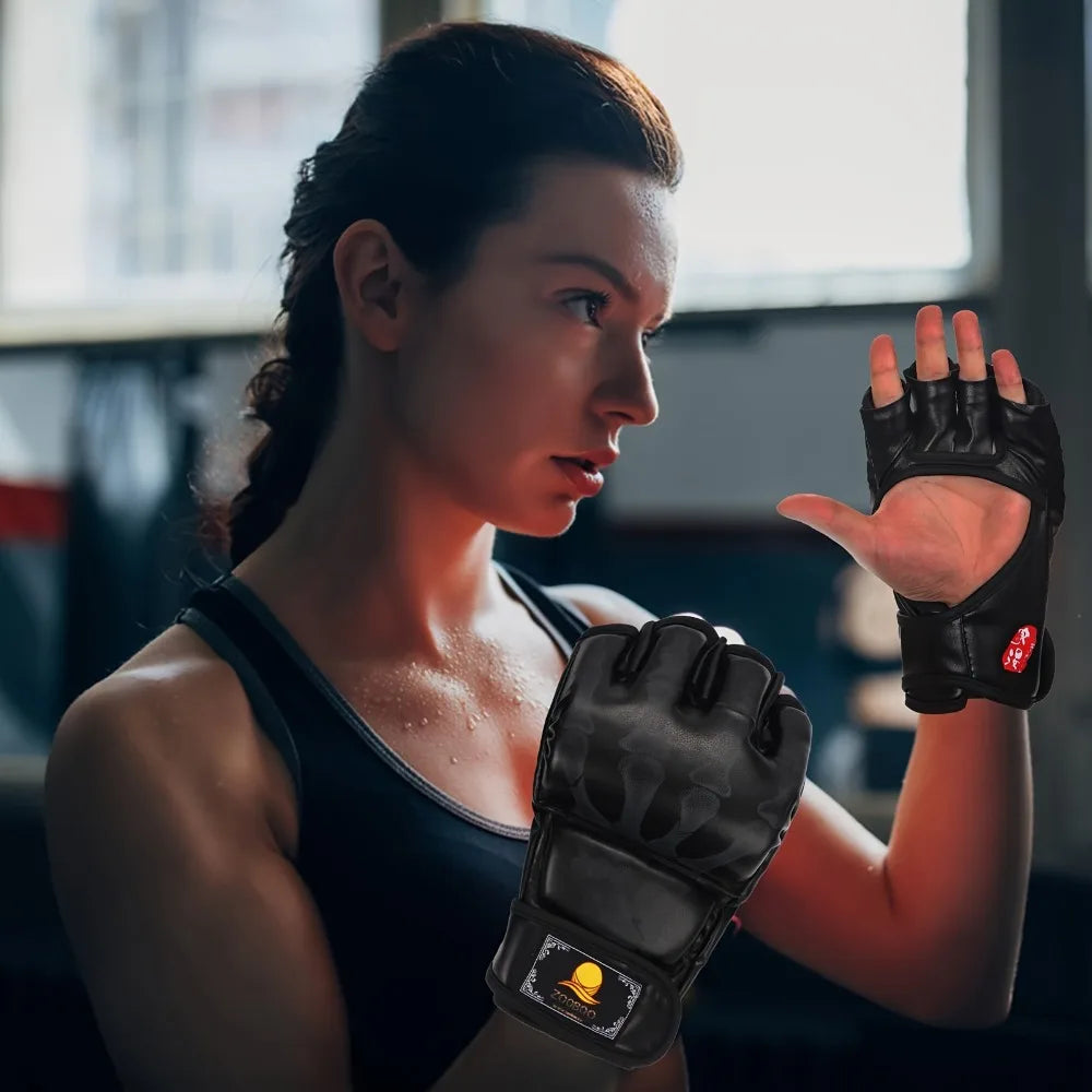 MMA Half-Finger Gloves Unisex for UFC Muay Thai Training Sparring