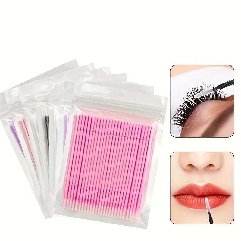 Disposable Micro Cotton Swabs For Lash Extension Cleaning 100 Count