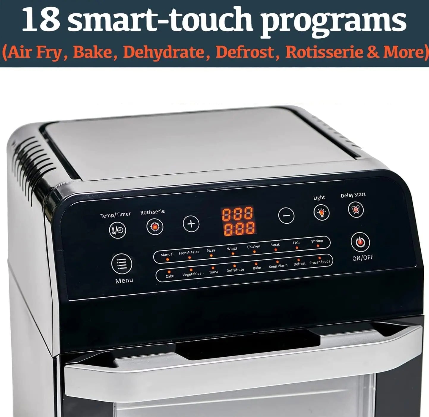 All-In-One 18-In-1 Air Fryer Oven With Rotisserie Dehydrator