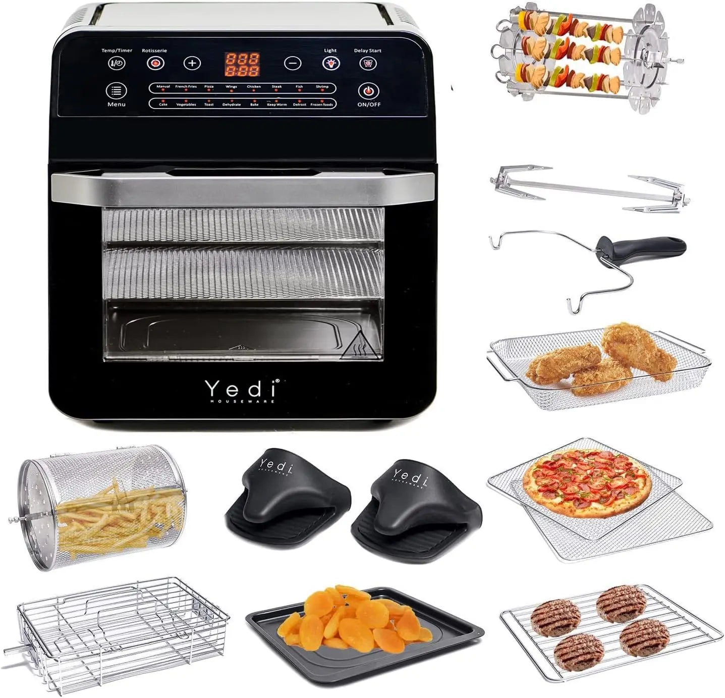 All-In-One 18-In-1 Air Fryer Oven With Rotisserie Dehydrator