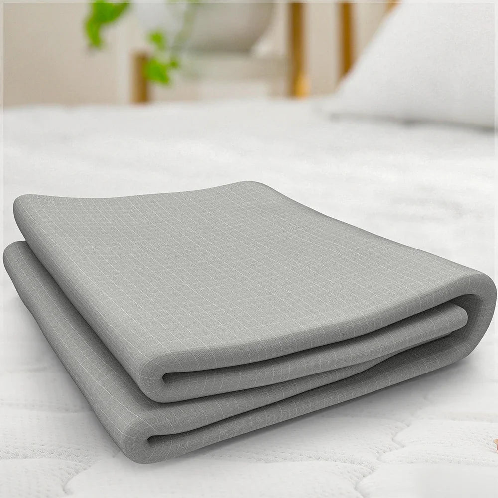 Astarexin Earthing Fitted Sheet Organic Cotton Conductive Silver Fiber Grounding