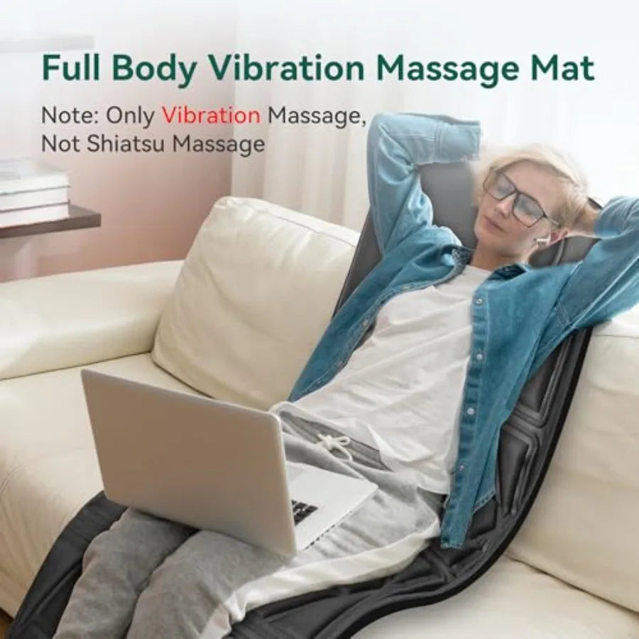 Massage Mat With Heat Back Pad 10 Motors Mattress Pad