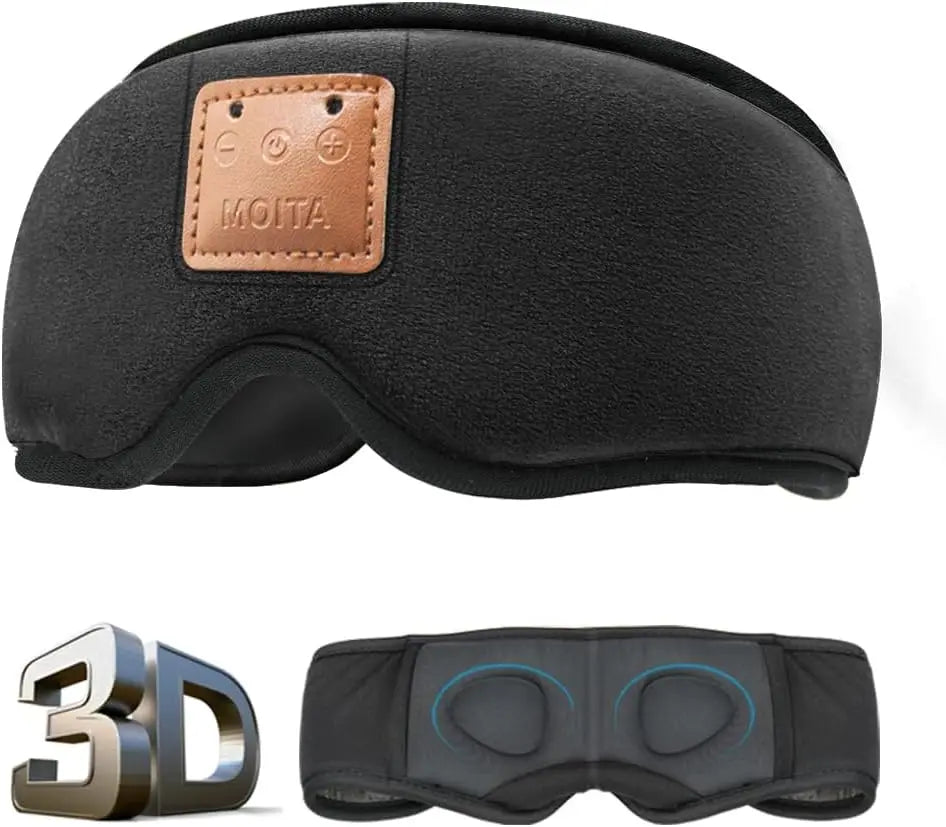 3D Sleep Mask With Built-In Sponge Speakers Bluetooth Headphones