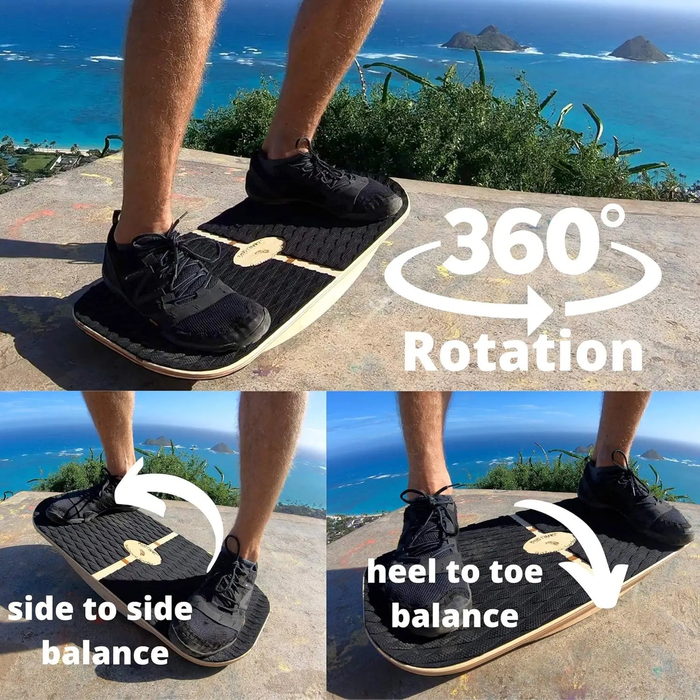 YTYIN Balance Surfer Bamboo Balance Board For Office Standing Desks