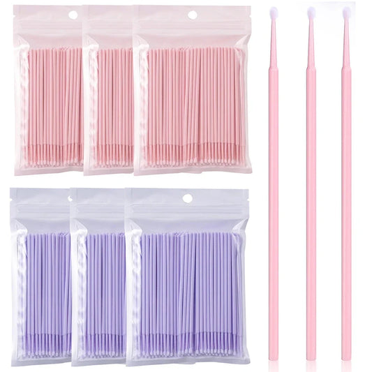 Disposable Micro Cotton Swabs For Lash Extension Cleaning 100 Count