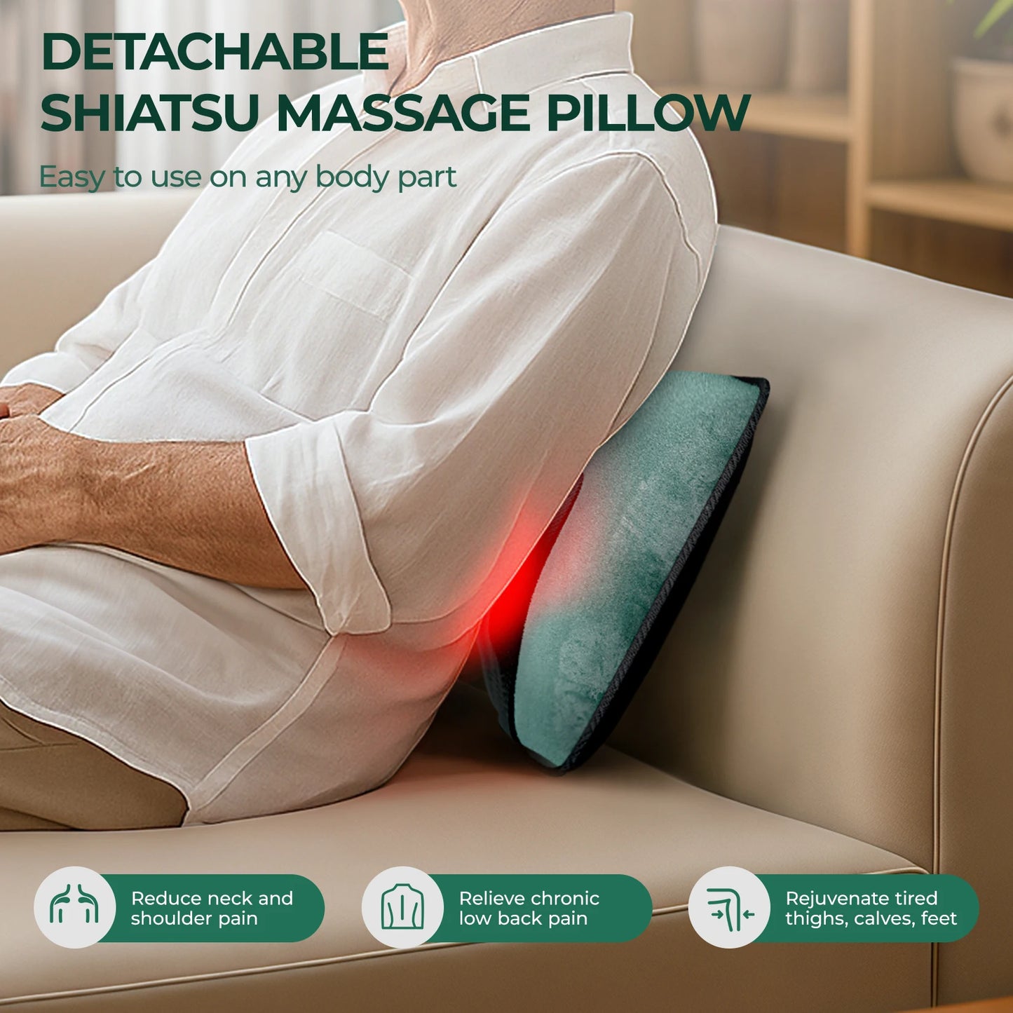 HIMOUTA Full Body Massage Mat With Heat And Massager Pad