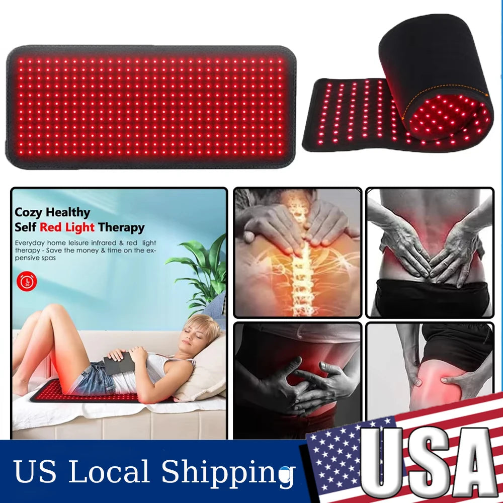 Red Light Therapy Pad Infrared LED Back Massager Belt