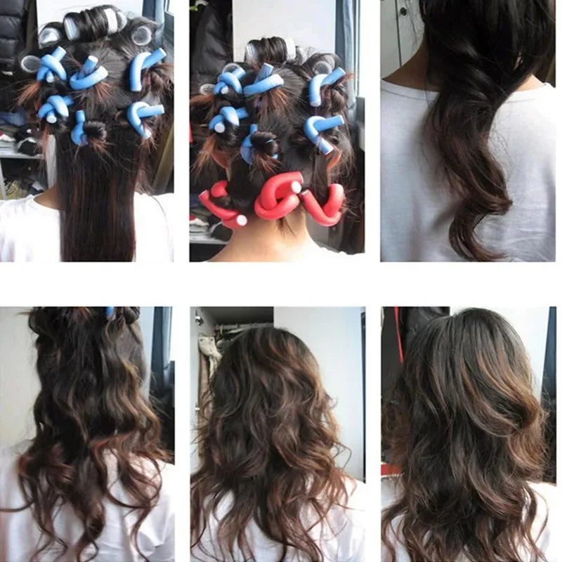 Soft Foam Flexi Rollers 10Pcs Heatless Bendy Hair Curlers