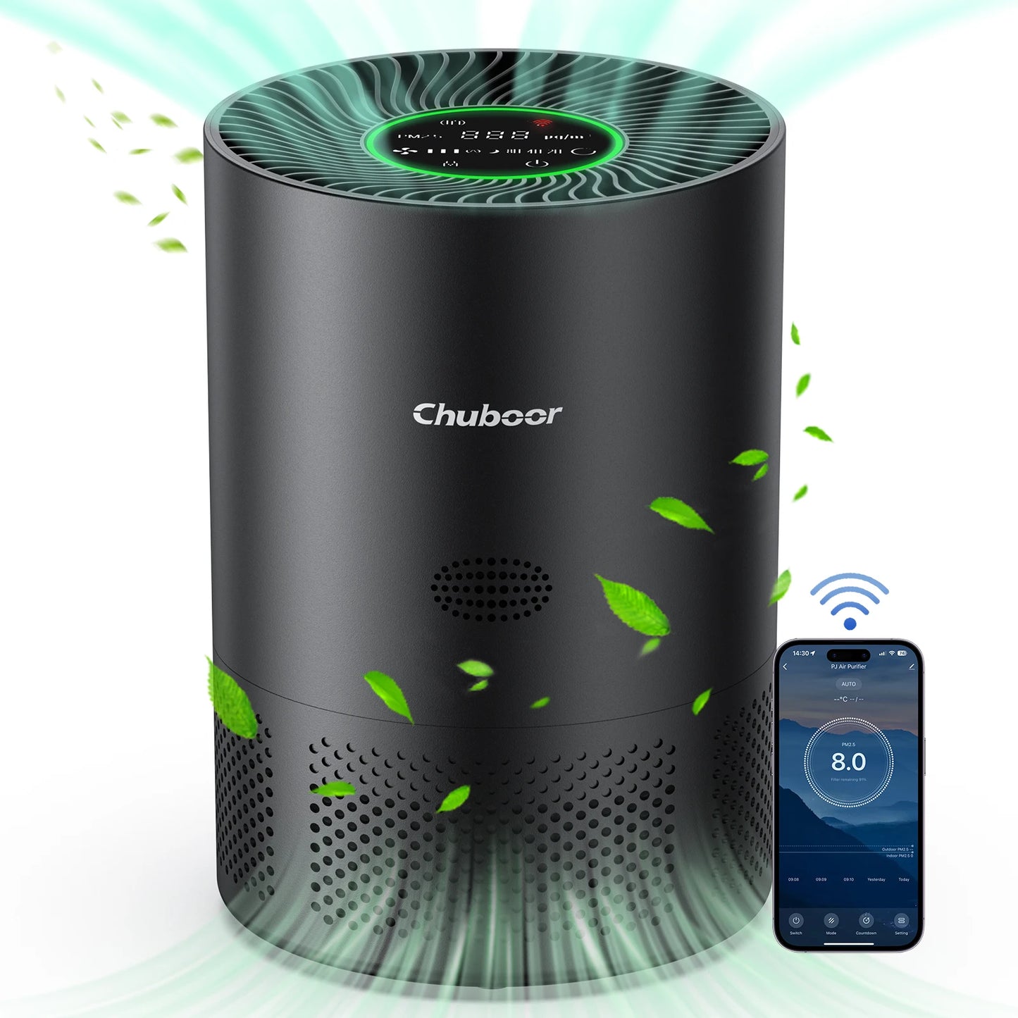 Chuboor H13 True HEPA Air Purifier For Home Dust Odors