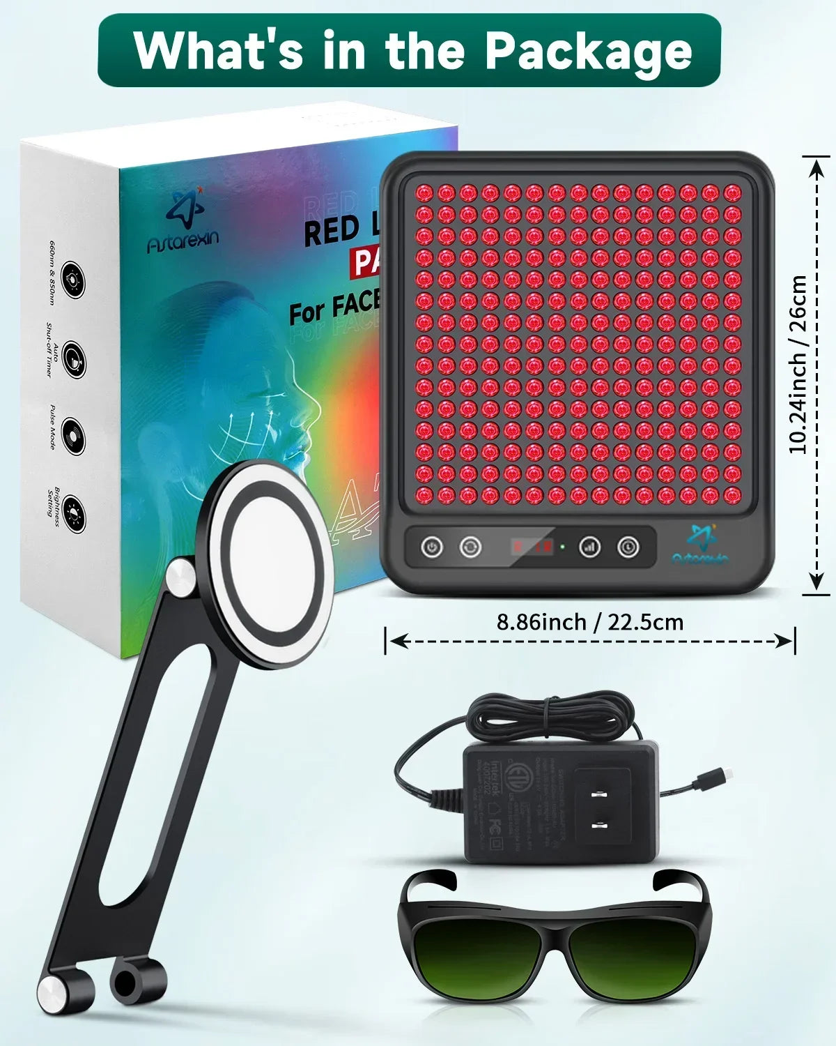 Astarexin Red Light Therapy Panel With 660nm 850nm LED For Anti Aging Skin Care