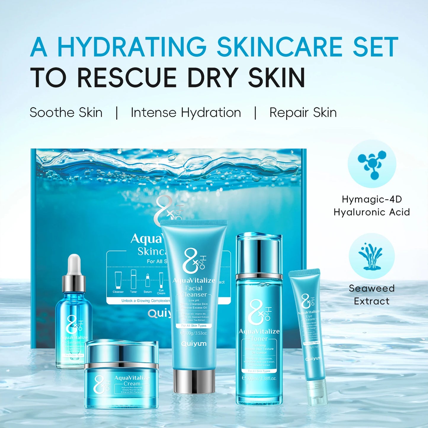 LAIKOU 8X H2O AquaVitalize Skincare Set 5PCS