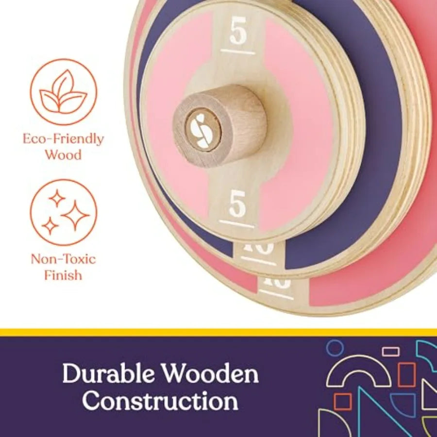 Kids Wooden Workout Weights Set For Home Gym And School Use