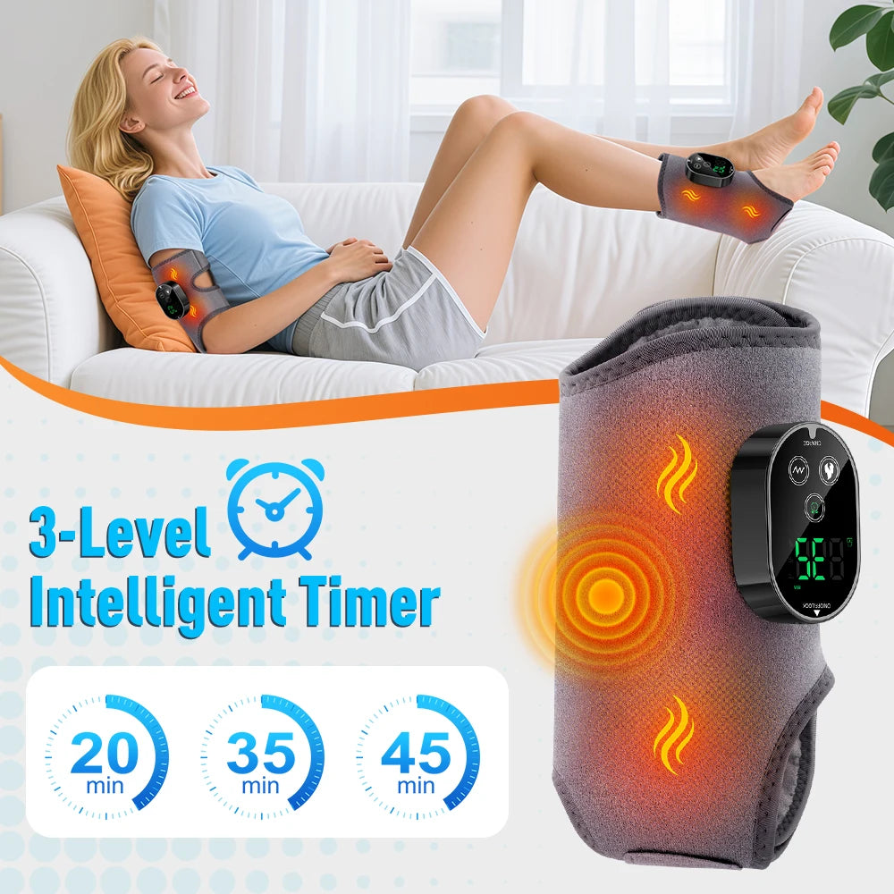 Hailicare Electric Foot Ankle Massager With Heating And Vibration