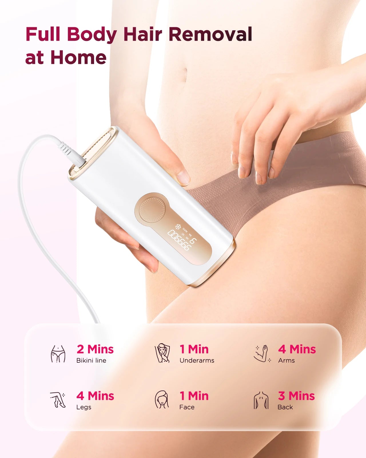 Totmizby IPL Laser Epilator Hair Removal Body Bikini Face
