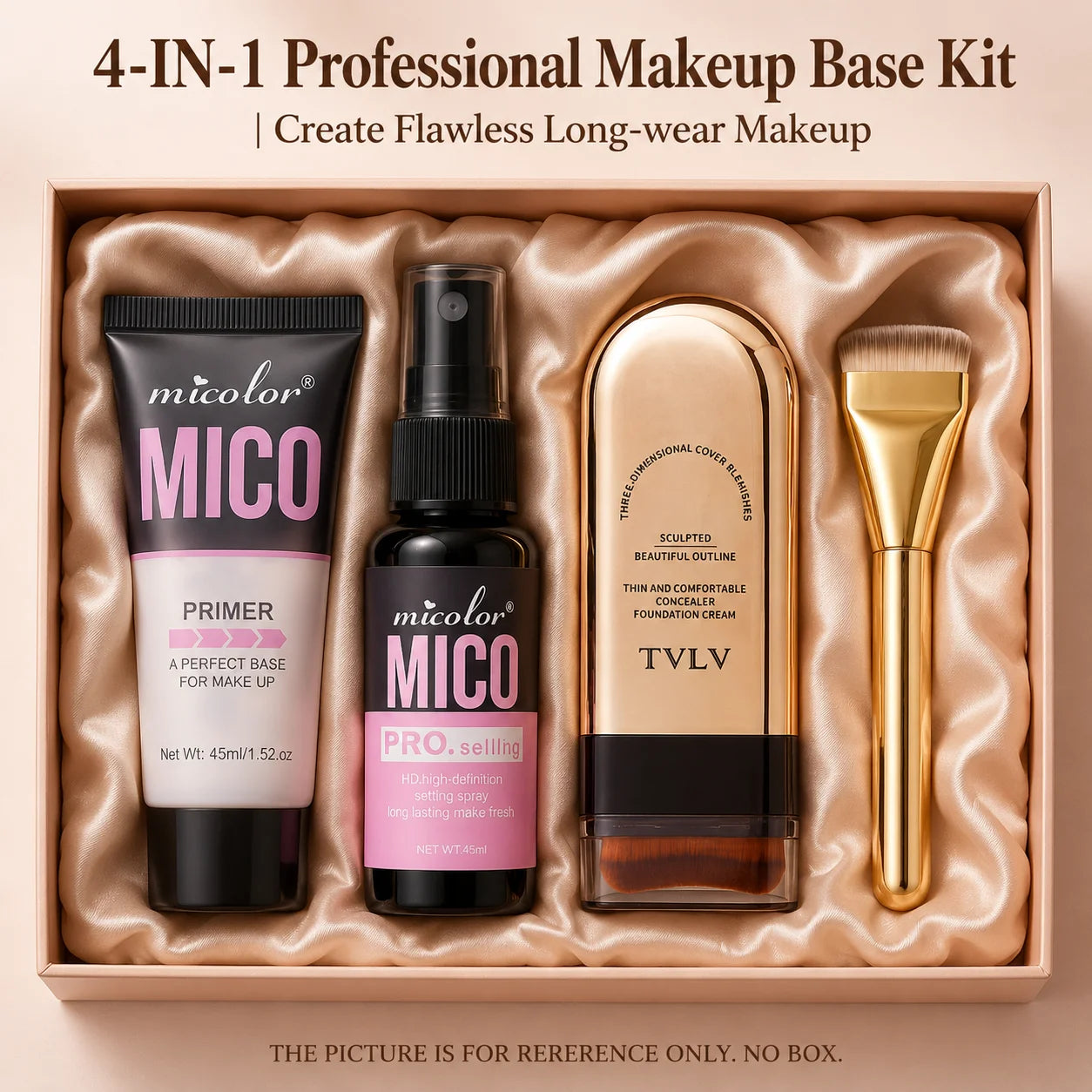 4 In 1 Makeup Bundle Hydrating Primer Gel Foundation Brush