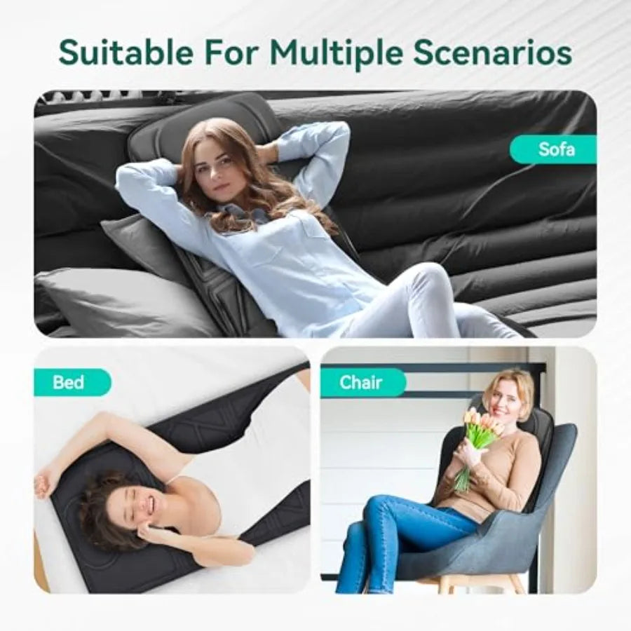 Massage Mat With Heat Back Pad 10 Motors Mattress Pad