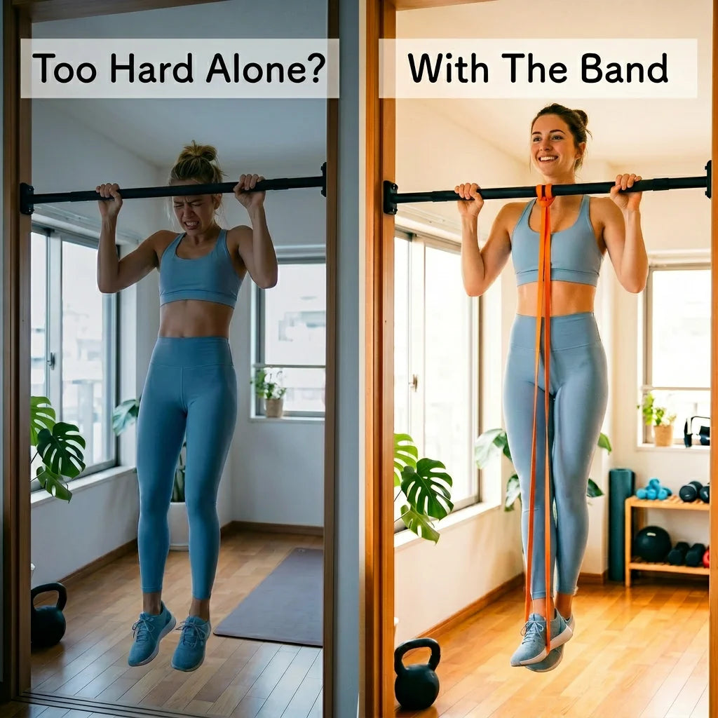 Pull Up Resistance Bands Five Heavy Duty Natural Latex