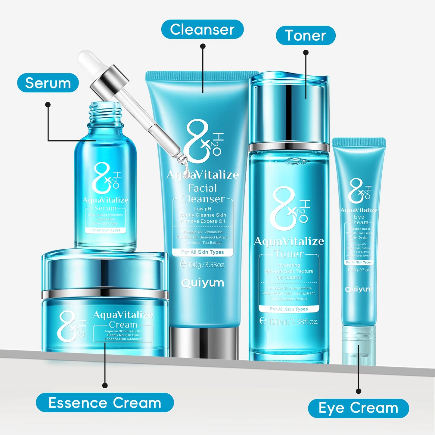 LAIKOU 8X H2O AquaVitalize Skincare Set 5PCS