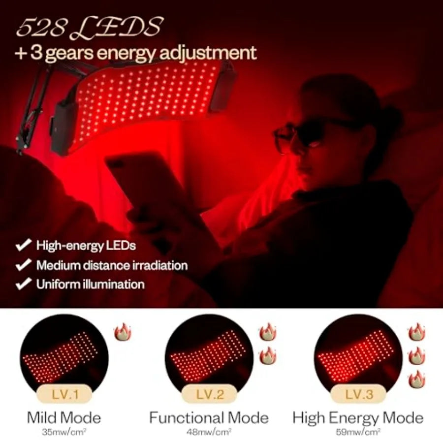 Red Light Therapy LED Mask 850nm Infrared Face And Body
