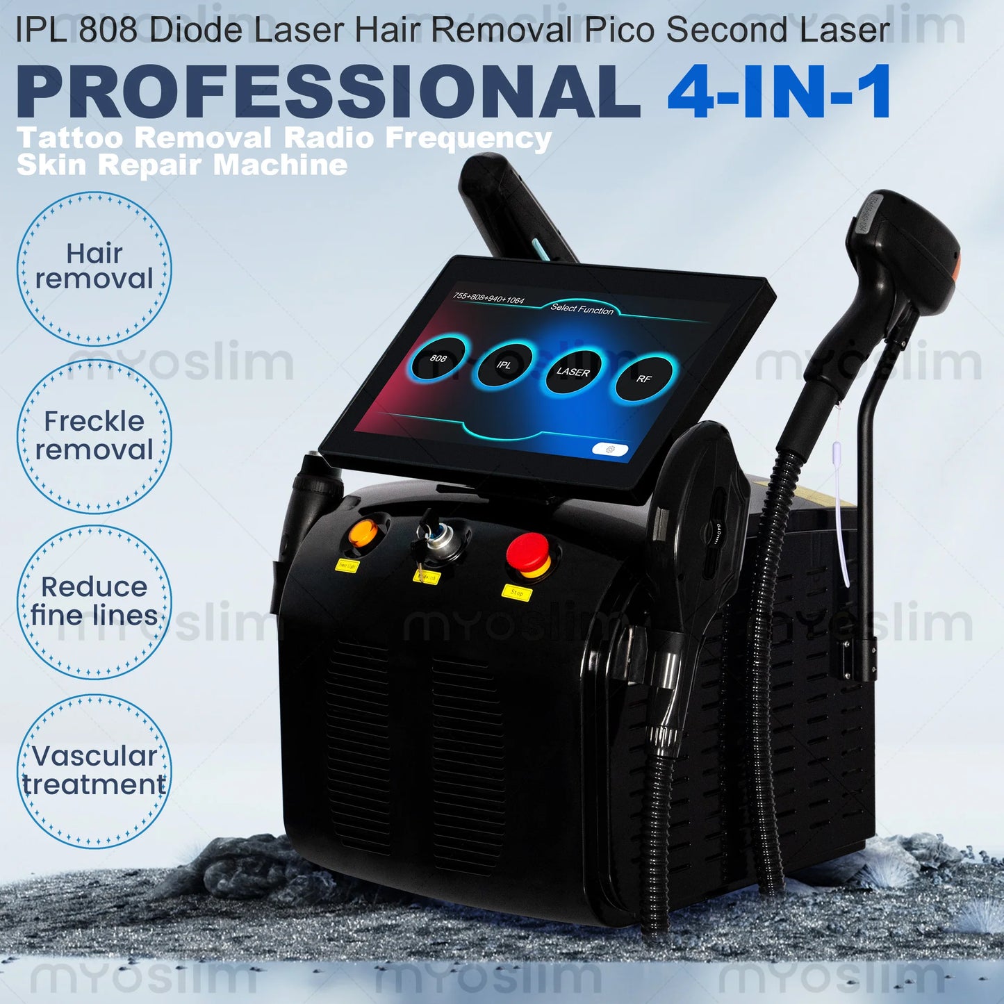 MYOSLIM Diode Laser 4 In 1 Hair Removal System IPL