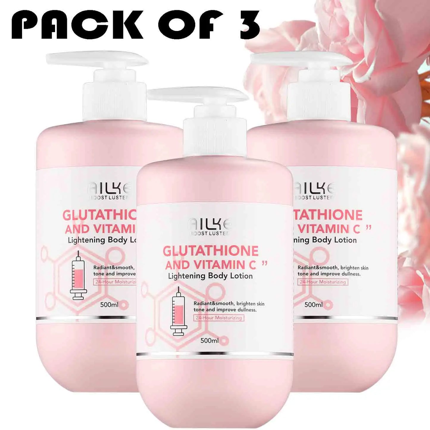 AILKE Vitamin C Glutathione Brightening Body Lotion for Even Skin