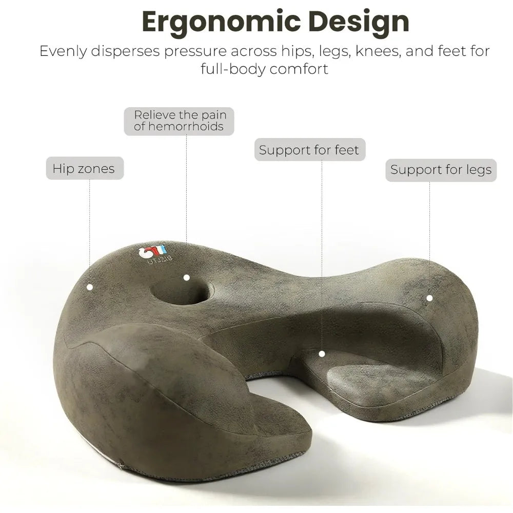 Ergonomic Memory Foam Meditation Cushion and Floor Pillow Set