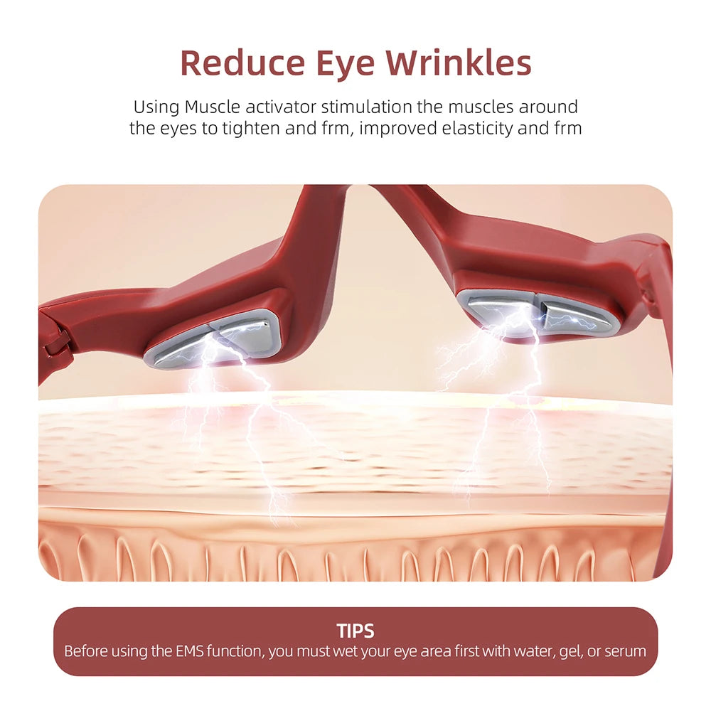 Foreverlily Eye Massager Under Eye Glasses EMS Relief