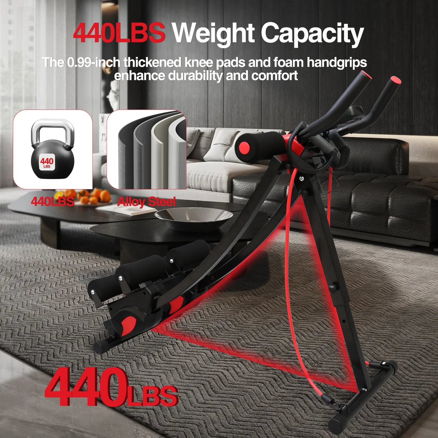 Fitness Abdominal Trainers Core Workout Equipment Foldable