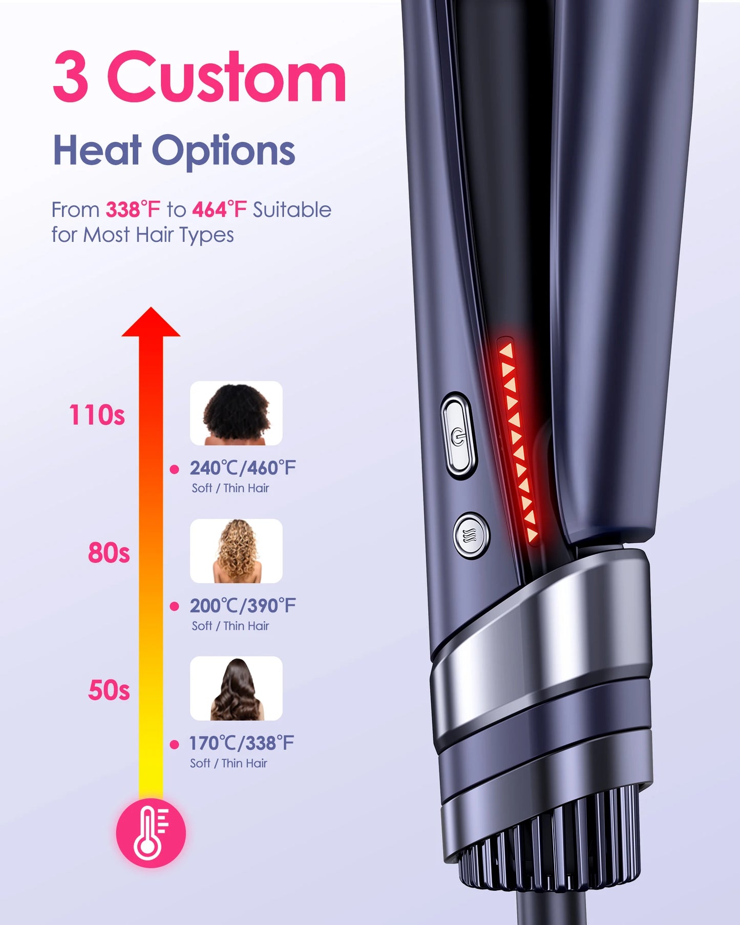 BOPCAL 3 In 1 Cold Air Hair Straightener Ion Curler