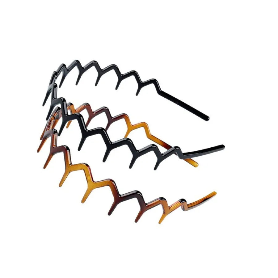 Wavy Tooth Headbands For Women Non Slip Serrated Hair Hoop Two Pack