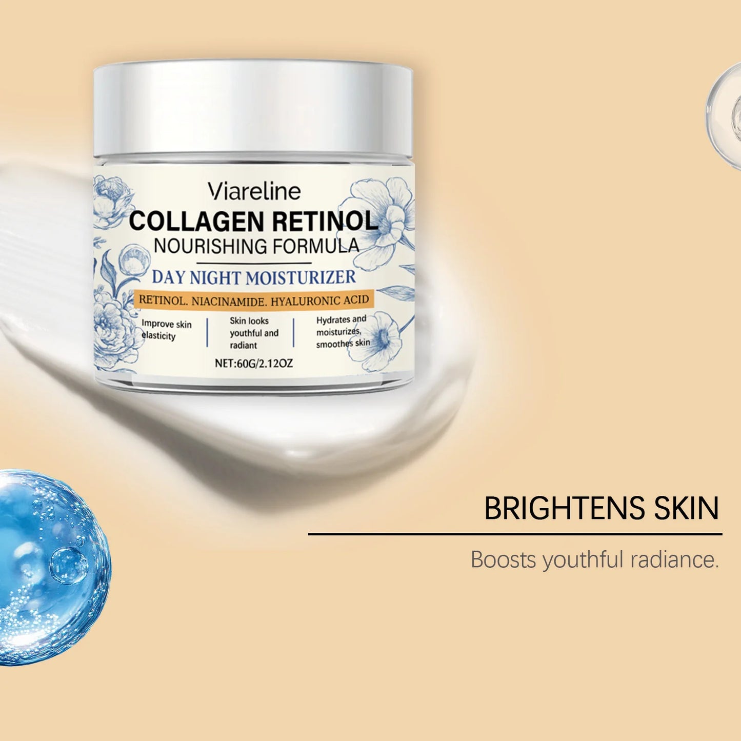 Viareline Retinol Moisturizing Cream With Hyaluronic Acid