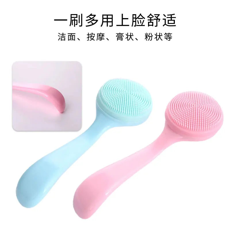 Soft Silicone Facial Cleansing Brush For Makeup Removal And Pore Care