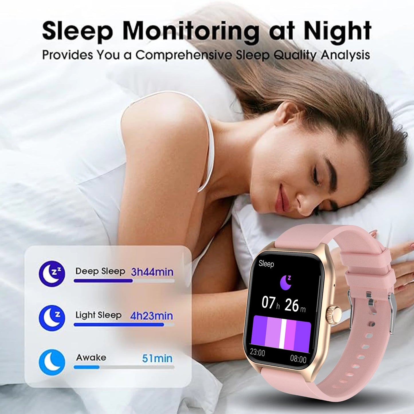 LIVLOVCP AI Voice Assistant Smart Watch For Men And Women