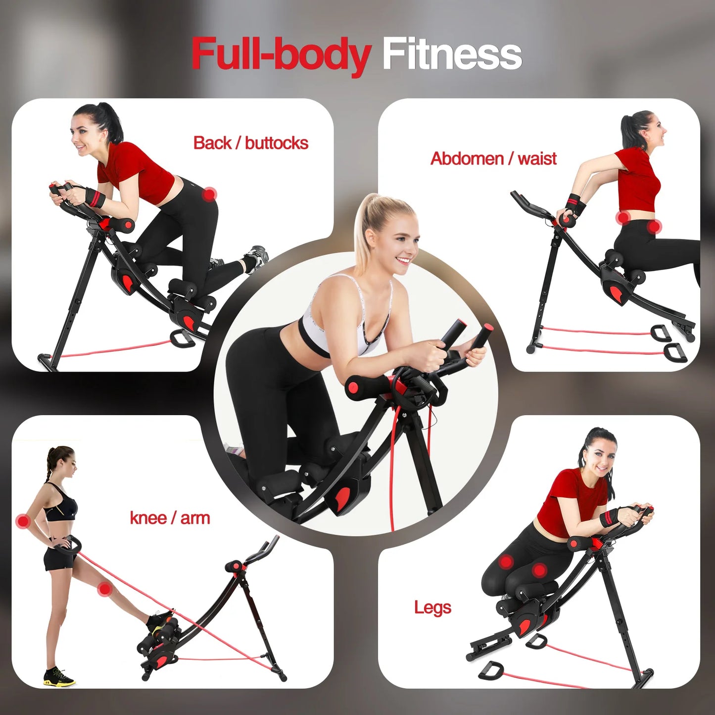 Fitness Abdominal Trainers Core Workout Equipment Foldable