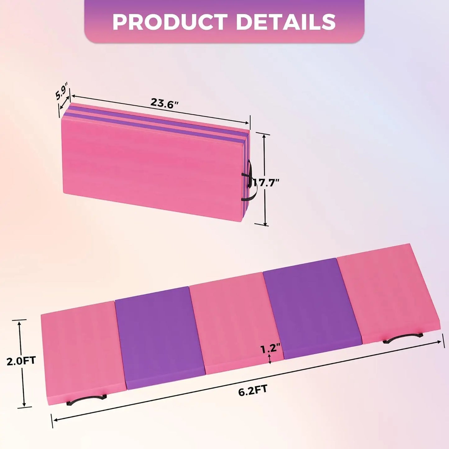 TWISTER.CK Folding Gym Mat High Density Non Slip Home Gym