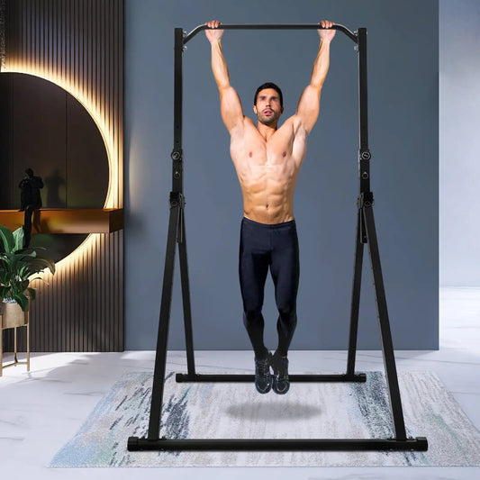 Triangular Pull Up Station Adjustable Height Foldable Home Gym Equipment