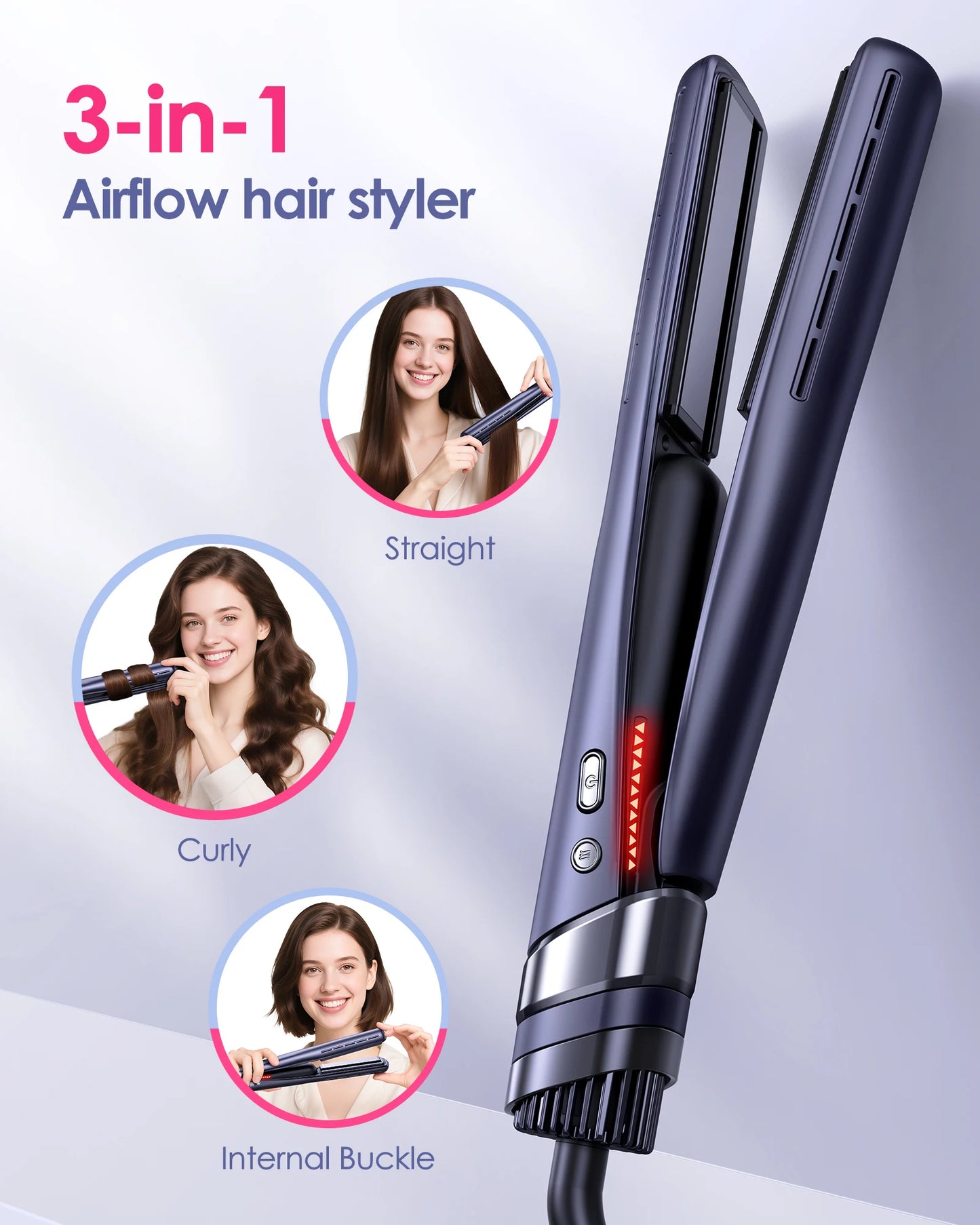BOPCAL 3 In 1 Cold Air Hair Straightener Ion Curler