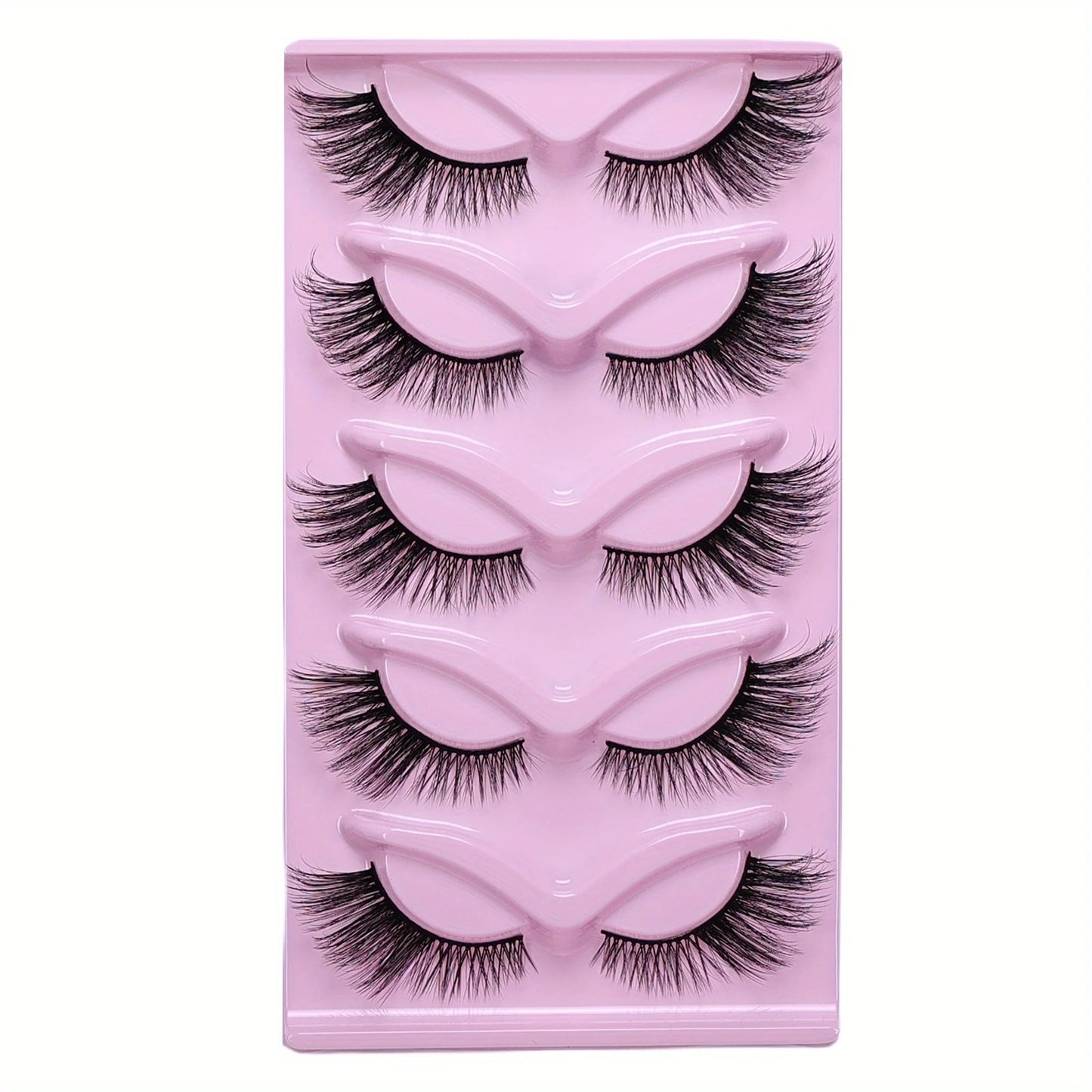 JIEFUXINCN Cat Eye False Eyelashes 30Pairs 6Pack Thick Fluffy