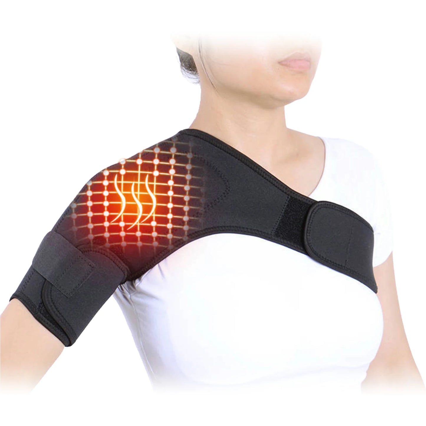 Self Heating Shoulder Strap Adjustable Thermal Support Cervical Pain