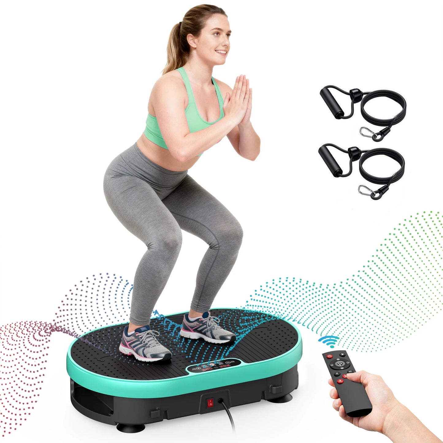 HTM Vibration Exercise Plate With Remote Control 120 Speed Levels