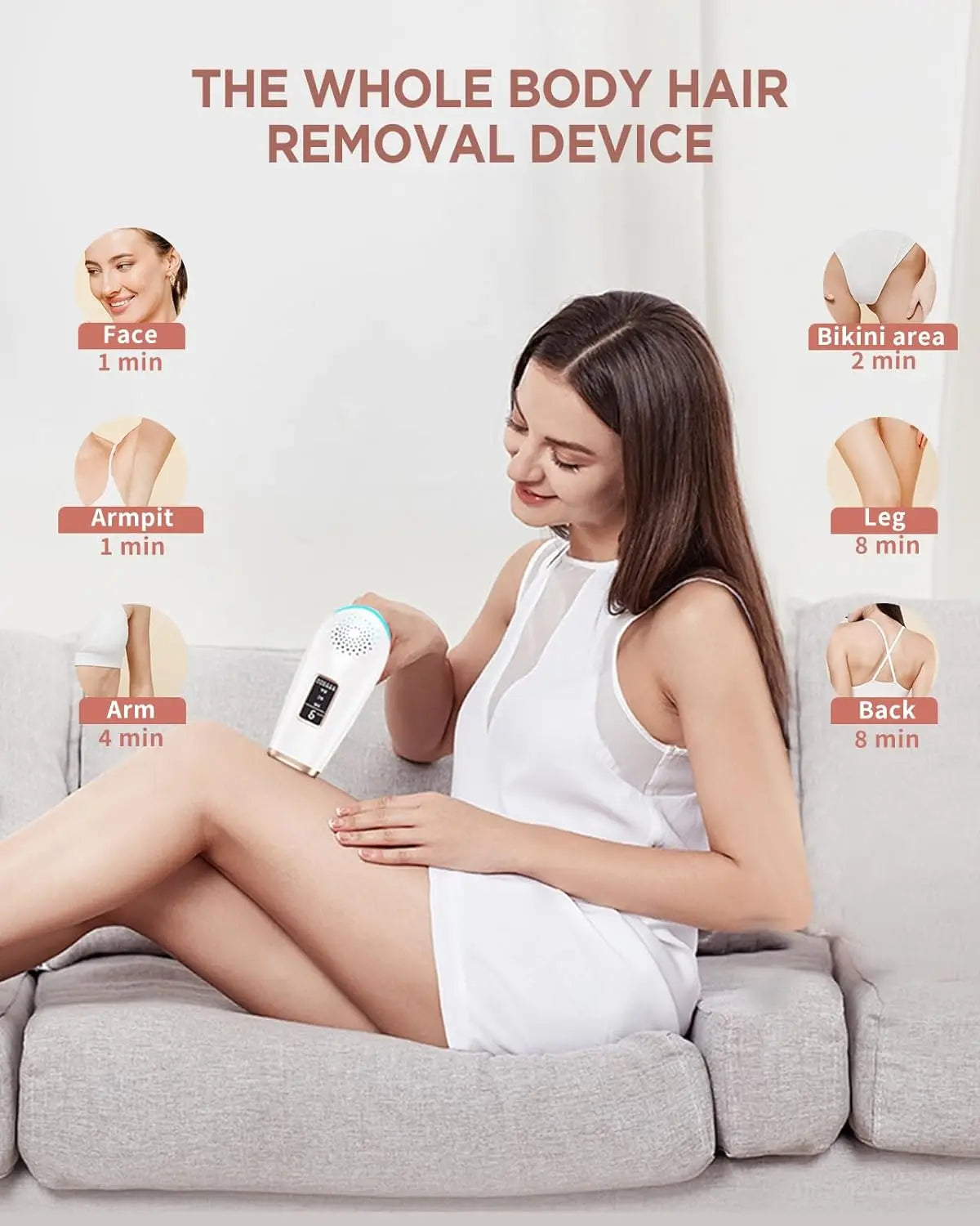 JOOYEE IPL Hair Removal Epilator for Face and Body