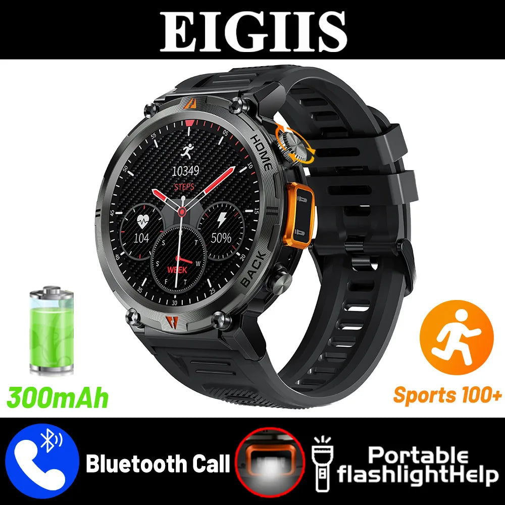EIGIIS KE3 Bluetooth Calling Smartwatch For Men Heart Rate Monitor