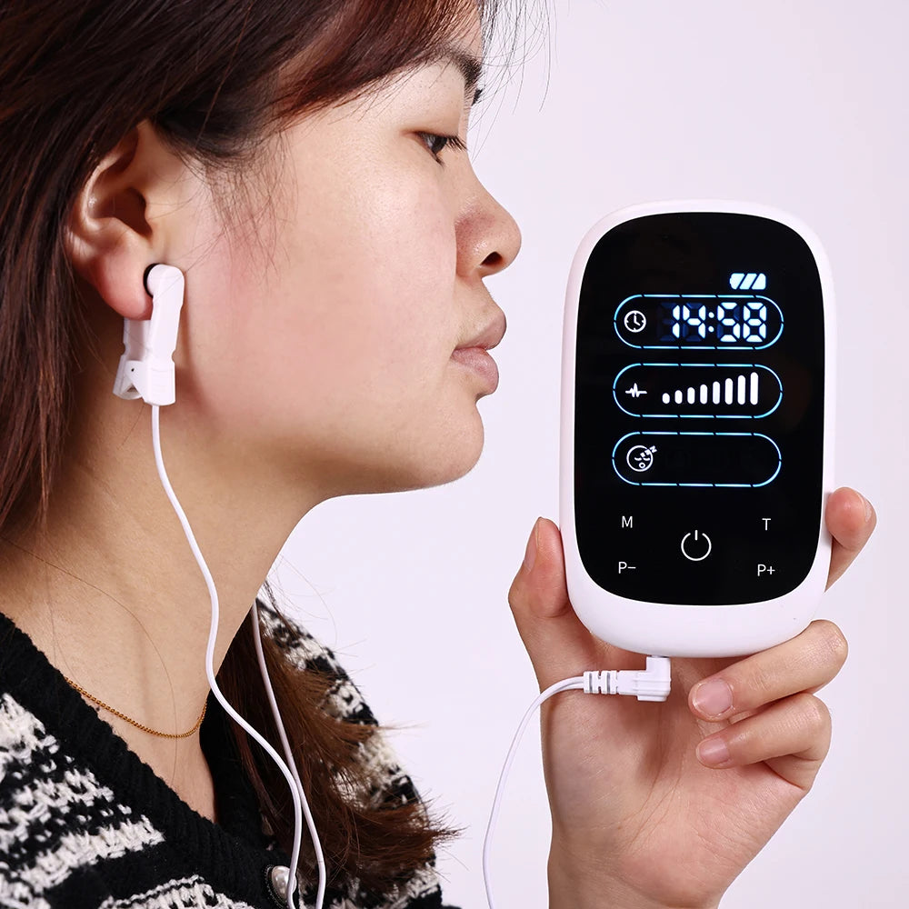 ATANG CES Insomnia Therapy Device Ear Clip Cranial Stimulation Sleep Aid