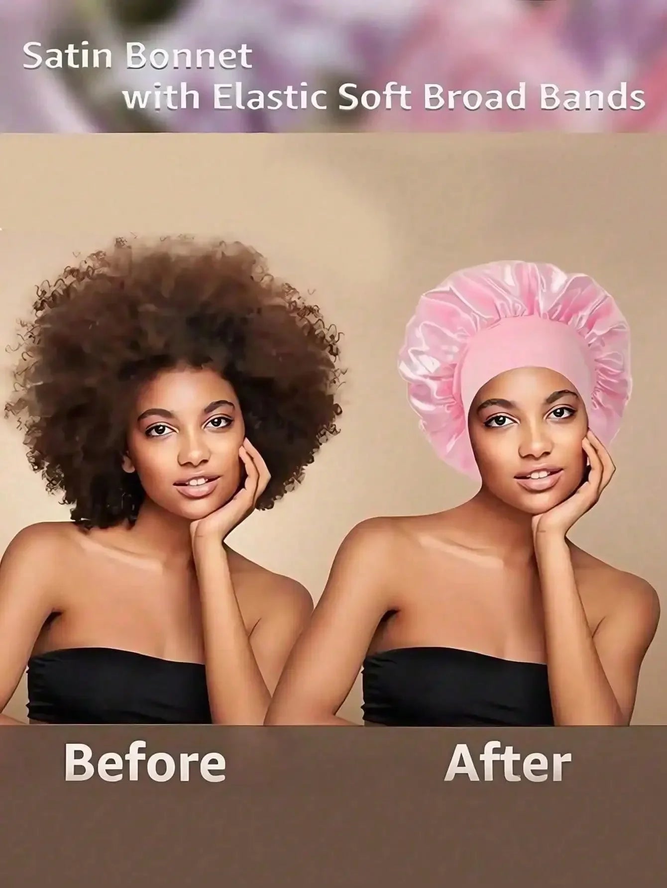 Pure Silk Sleep Cap Set For Women With Elastic Band