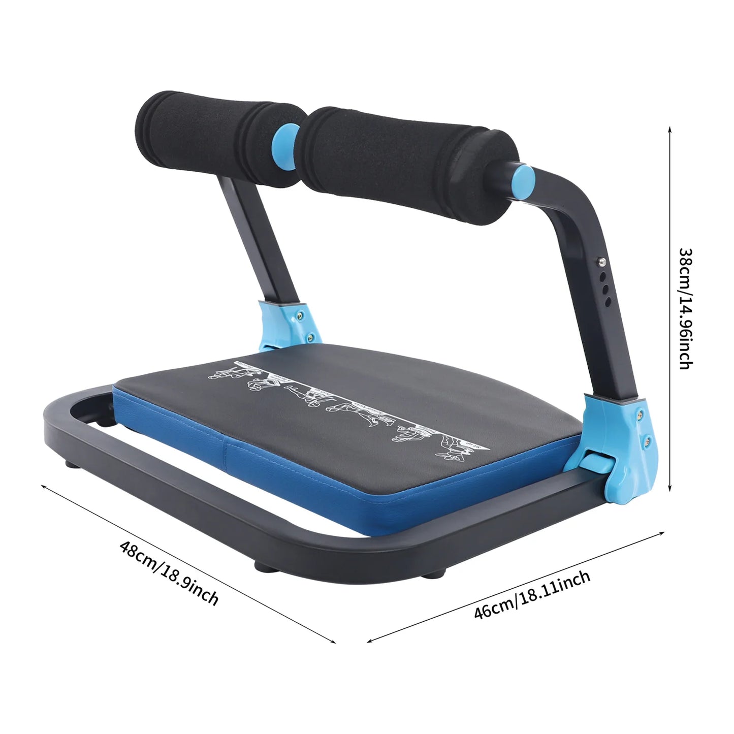 Abdominal Trainer And Sit Up Machine With Adjustable Resistance Foldable
