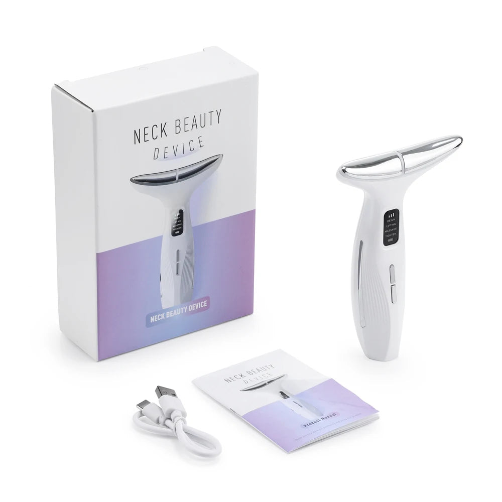 Hailicare LED EMS Neck Beauty Device Facial Lifting Massager