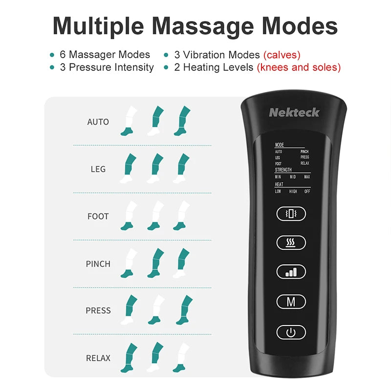 Nekteck Foot Air Pressure Leg Massager Shiatsu Massage Calf Thigh
