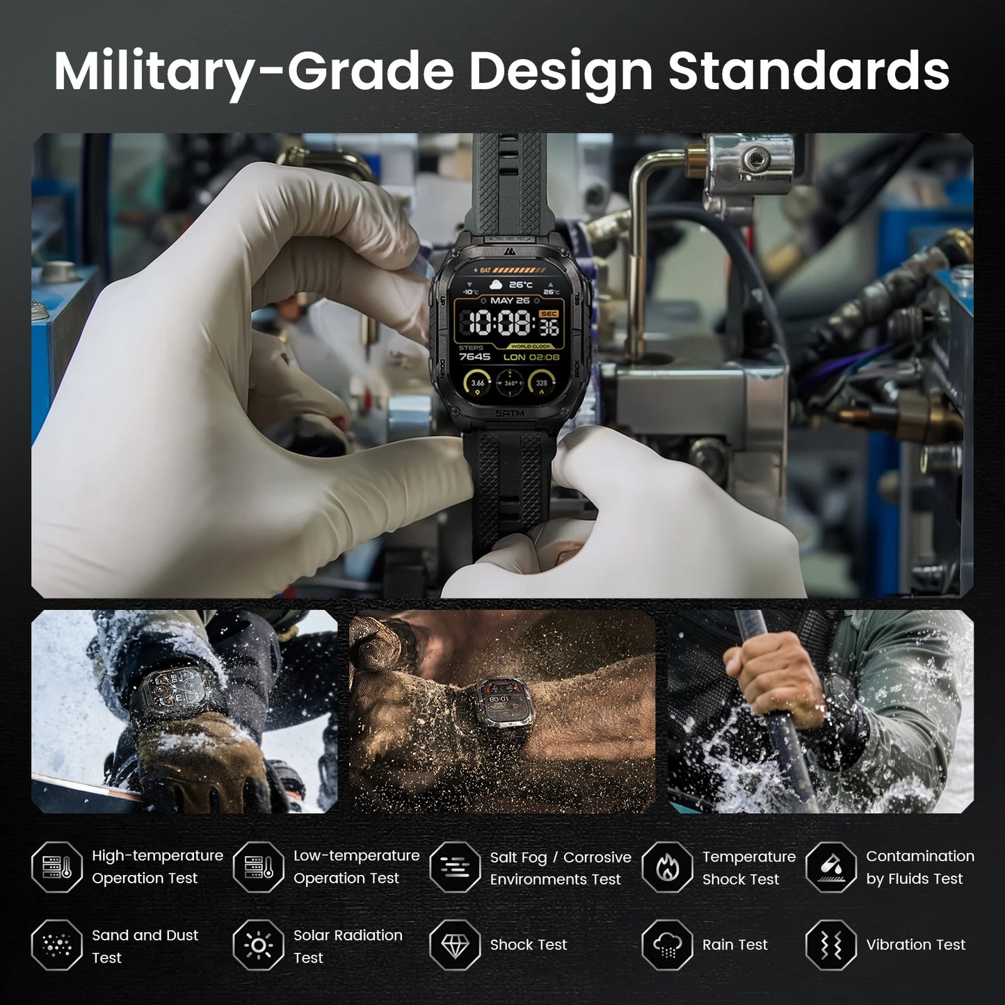 Kospet Tank M4C GPS Smartwatch Men Military Grade Waterproof