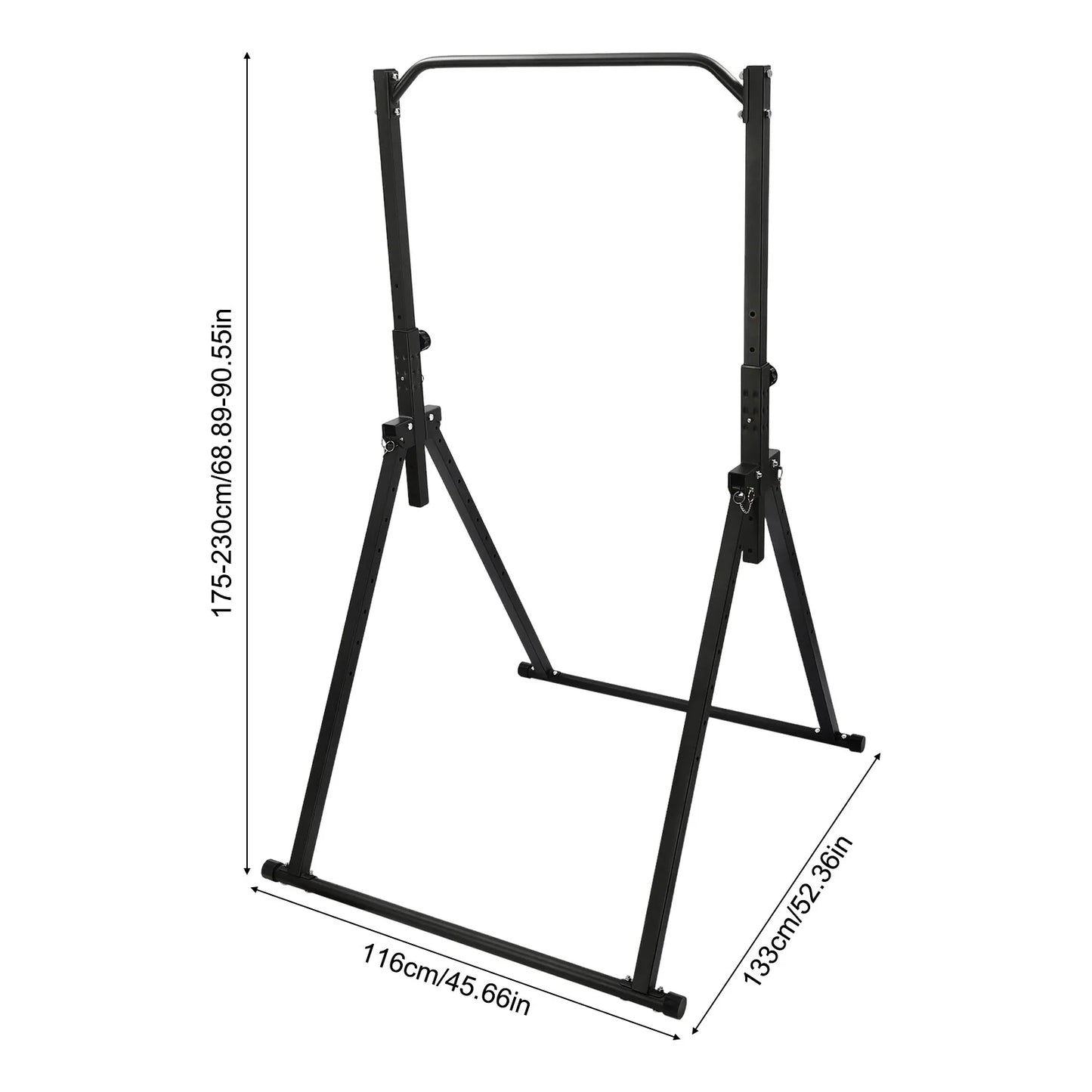 Triangular Pull Up Station Adjustable Height Foldable Home Gym Equipment
